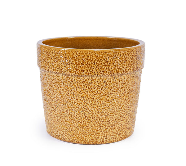 English Elm Handmade Ceramic Planter Trio Artisan Speckled Earth Tones for Indoor Plants Shelves W3273P321469