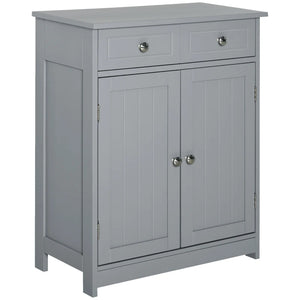 English Elm Foyer Beadboard Floor Cabinet with Drawers White Farmhouse Storage for Entryway Bath T3971P466220