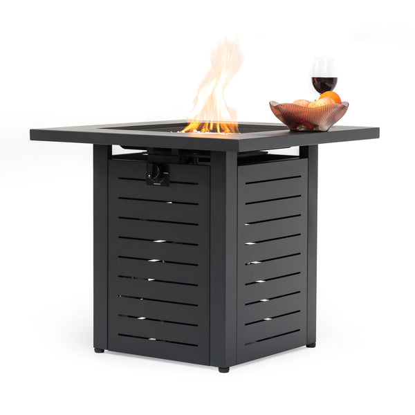 English Elm 28" Propane Fire Pit Table - 50000 Btu Steel Outdoor Heater For Patio, Deck, Garden, And Backyard W853P293853