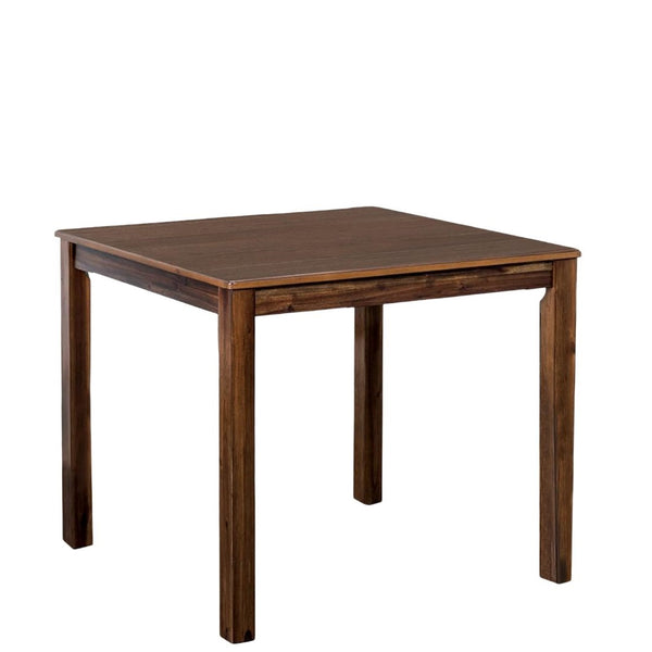 English Elm Transitional Counter Height 3pc Dining Set with USB Charging, Storage Shelves & Padded Seats Walnut 42 L x 41 W x 13 H B2741P381507