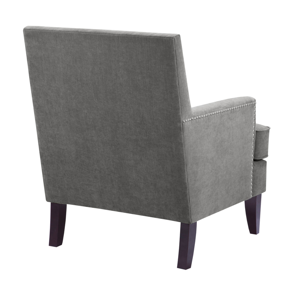 JLA Home Madison Park - Track Arm Club Chair with Nailhead Trim, Removable High‑Density Cushion, Solid Wood Legs — Versatile Accent Seating for Modern Living Rooms and Reading Nooks FPF18-0160