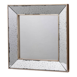 English Elm Filo Square Mirrored Wall Accent with Raised Tray Frame and Speckled Artisan Finish B056P416821