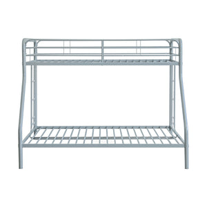 English Elm Metal Twin Over Full Bunk Bed Steel Frame with Guardrails for Kids or Guest Rooms Silver B016P469264
