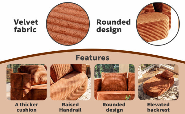English Elm 78.7" Convertible Corduroy Futon Sofa High Density Foam Sleeper Bed for Guests W3108P416090