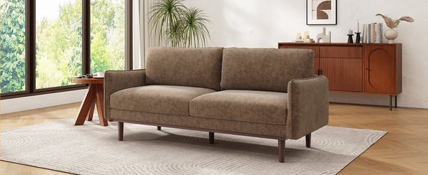 English Elm Modern Chenille Loveseat with Pocket Spring Cushions and Rubberwood Legs for Living Room N763P347228D