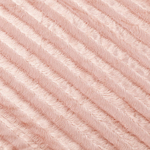 JLA Home Madison Park - Long Faux Fur Throw with Silky Micro-Fur Reverse, OEKO-TEX Certified, Lightweight Cozy 50x60 Inches Blush MP50-4823