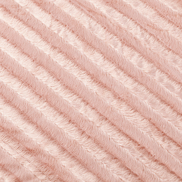 JLA Home Madison Park - Long Faux Fur Throw with Silky Micro-Fur Reverse, OEKO-TEX Certified, Lightweight Cozy 50x60 Inches Blush MP50-4823