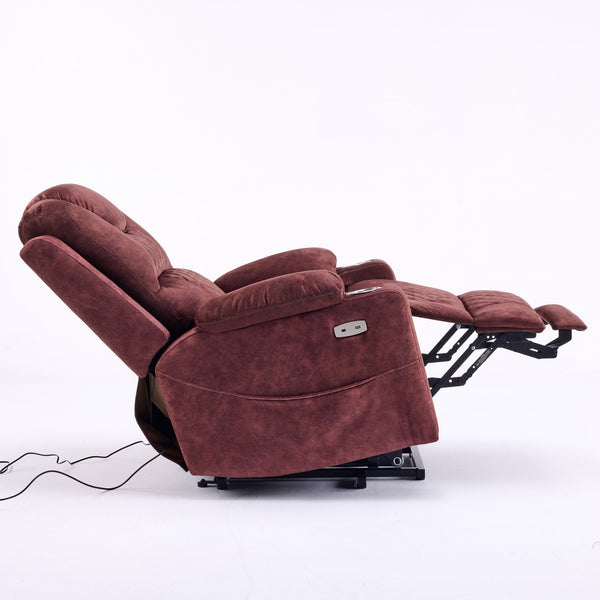 English Elm Oversized Power Lift Recliner with Massage Heat and Infinite Recline for Home Theater W3698S00002