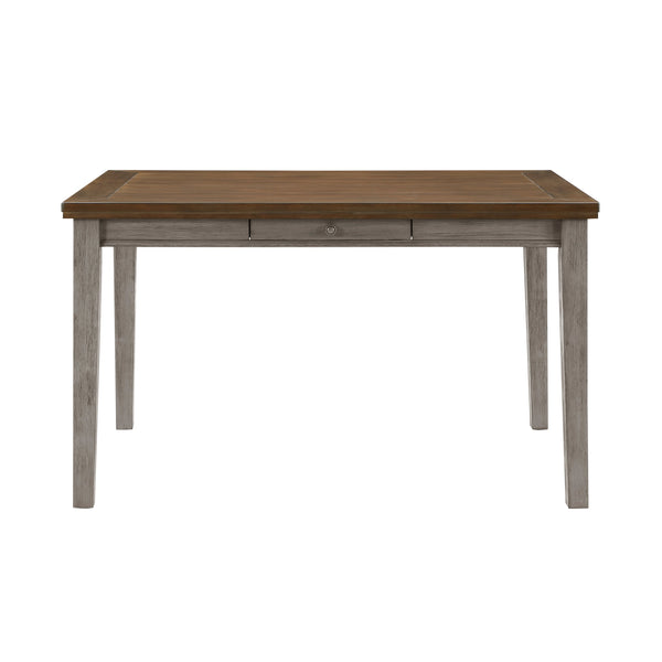 English Elm Traditional Counter Height Dining Table Acacia Veneer 4 Drawer Arts Crafts Kitchen Cherry,Gray B011P482238
