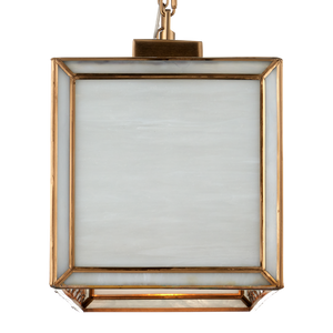 Daze Rectangular Chandelier - Elegant White Milk Glass & Antique Brass Design for Dining Spaces