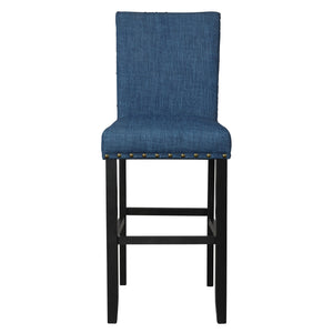 English Elm Elyssia Blue Bar Chair With Padded Seat (Set Of 2)