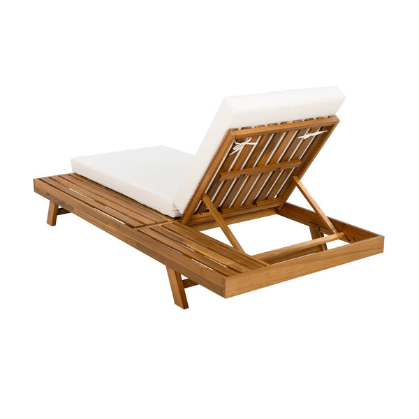 English Elm Christopher Knight Home® - Lounge Chaise Set - Durable Acacia Wood With Cream Water-Resistant Cushions & Adjustable Recline N770P253442T_65429.00CUSH