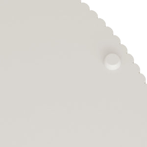 English Elm 31.5'' Round Coffee Table with Hidden Storage and Vertical Stripe Accent, Modern Durable MDF Design White W757P206006