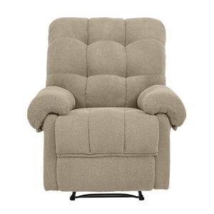 English Elm Camel Overstuffed Manual Recliner with High Density Padding for Modern Living Rooms Camel W5568P449829