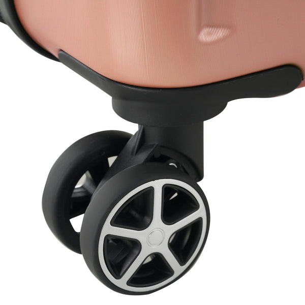 English Elm Hardshell Abs Checked Suitcase with 360 Spinner Wheels Expandable Tsa Lock 28 Inch Rose Pink N730P296747W