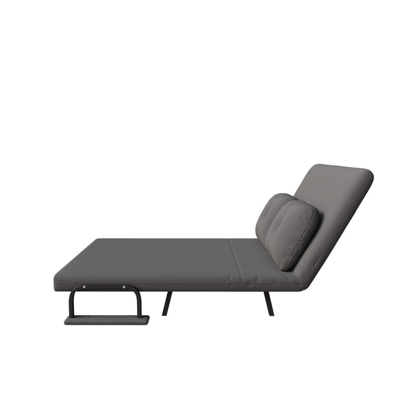 English Elm 46" Wide Corduroy Sleeper Sofa Bed Convertible Folding Chair for Two with Adjustable Backrest Grey W2700P431034