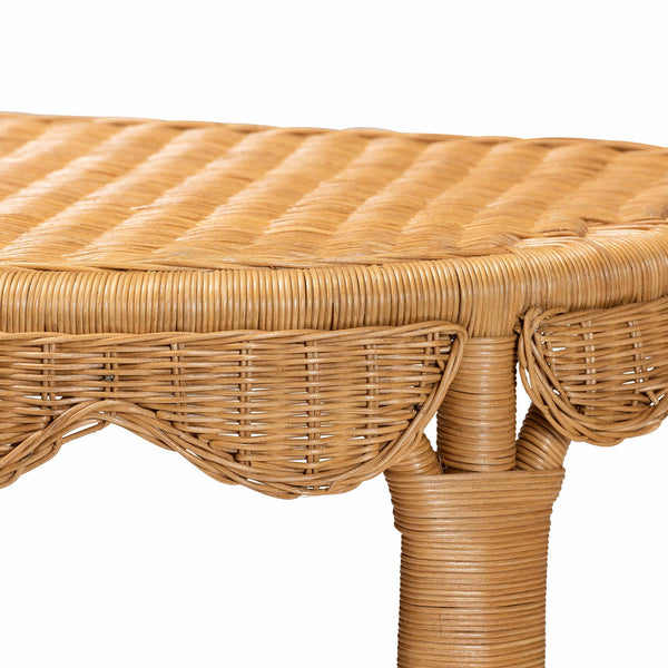 English Elm Japandi Woven Jute Hourglass Side Table Organic Texture for Modern Living Rooms B2750P467800