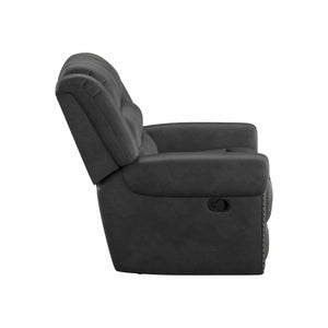 English Elm Wallace & Bay - Gray Gliding Recliner — Slate Gray Fabric Recliner with Smooth Glide, Classic Style, Easy Care Comfort B361P384420