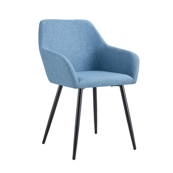 English Elm Leisure Modern Accent Armchairs Set Of 2 - Plush Teddy Fabric, Stylish Black Metal Legs, Durable Comfort W370P203685