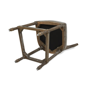 English Elm Jennifer Taylor Home - Triomphe Rattan Wicker High Back Armless Counter Stool — French Country Oak Frame, Upholstered Comfort Gray B2719P238384