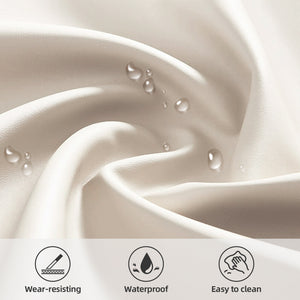 English Elm Faux Leather Mid-Back Dining Chairs Set of 2 with Gold-Plated Legs, Removable Cushions, White Elegance W3394P329169