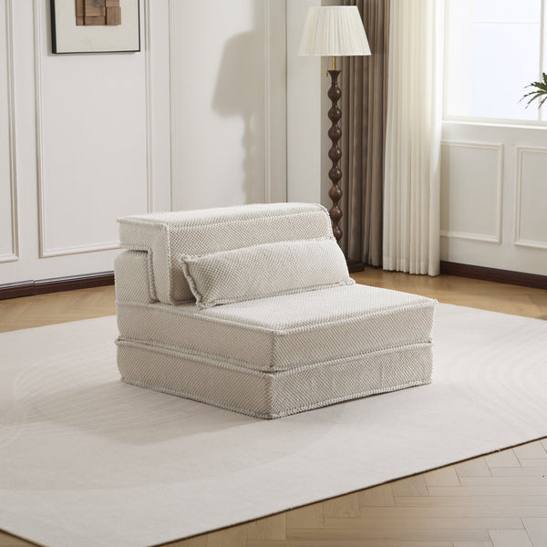 English Elm Compression Mahjong Sofa - Cozy Convertible Floor Bed With Memory Foam & Pillow For Versatile Living W3723P377148