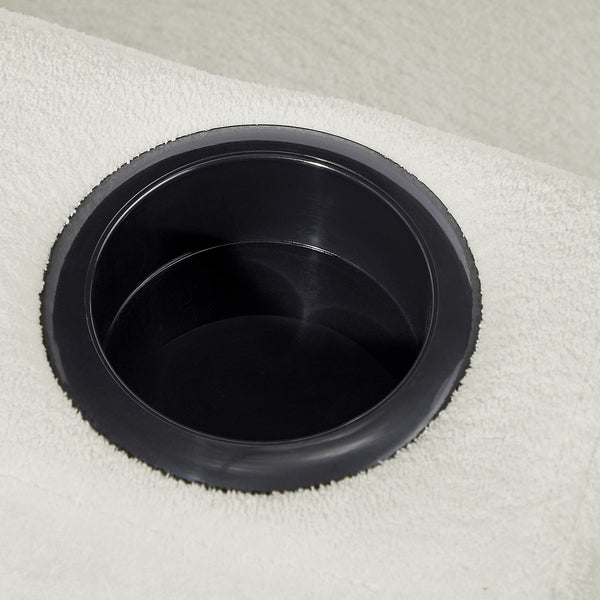 English Elm Sleeper 3-in-1 Convertible Sofa Chair Bed with Lychee Velvet, Adjustable Recline & Cup Holder Beige W1117P265773