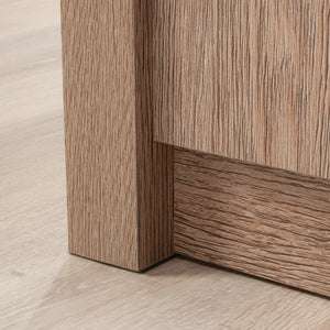 English Elm Library Base - Contemporary Brown Storage Solution With Integrated Power For Home & Office Organization B356P402734