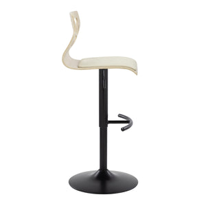 English Elm Adjustable Velvet Swivel Barstools with Chrome Base for Kitchen or Home Bar Set of 2 B202S01967