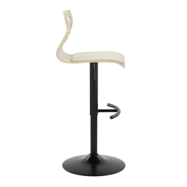 English Elm Adjustable Velvet Swivel Barstools with Chrome Base for Kitchen or Home Bar Set of 2 B202S01967