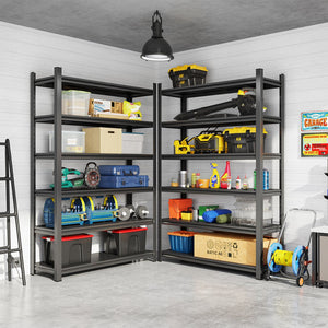 English Elm Garage Six Tier Steel Shelving Unit Adjustable Heavy Duty Freestanding Storage Rack W1831P366862