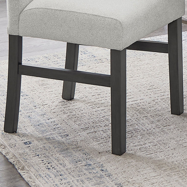 English Elm Luna Parsons Armless Dining Chairs Set of 2 Woven Fabric Upholstered with Wood Legs B2749P413317
