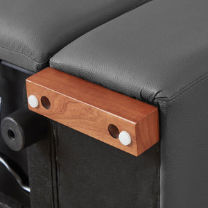 English Elm 4 Seats L-Shaped Reclining Sofa - Modern Electric Leather Couch With Usb Port & Headrests For Comfort W2582S00152