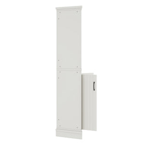 English Elm Tall Corner Cabinet White Mdf Open Shelves Closed Storage for Any Room W1580P414889