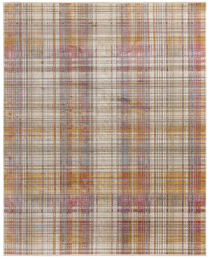 Unique Loom Deepa Gingham Machine Made Geometric Rug Multi, Blue/Yellow/Pink/Peach/Purple/Ivory/Light Blue/Light Brown/Light Green/Light Salmon 7' 10" x 9' 8"