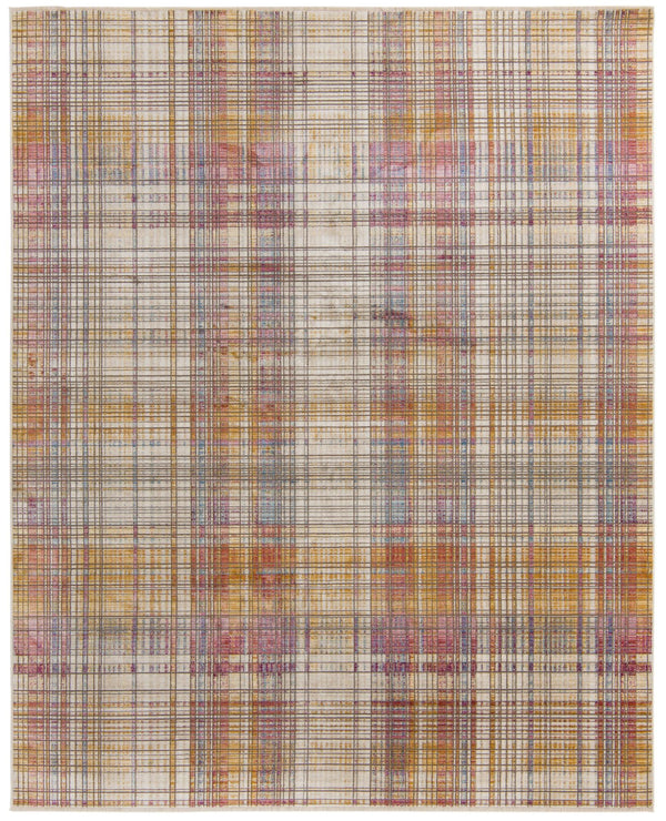 Unique Loom Deepa Gingham Machine Made Geometric Rug Multi, Blue/Yellow/Pink/Peach/Purple/Ivory/Light Blue/Light Brown/Light Green/Light Salmon 7' 10" x 9' 8"