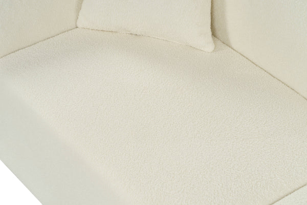 English Elm Christopher Knight Home® - 87" Curved Sofa In Beige: Luxurious Bouclé Fabric, Modern Design & Sturdy Frame For Stylish Living Spaces N767P2323857U