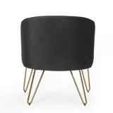 Christopher Knight Home® - Noble House - Grelton Modern Glam Velvet Club Chair with Hairpin Legs