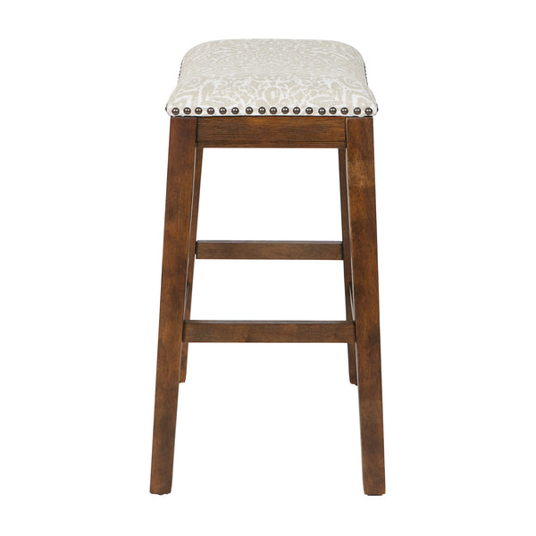 OSP Home Furnishings 24" Saddle Stool - Set of 2 Brown