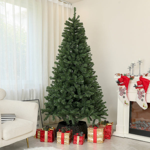 English Elm Homcom 7.5Ft Lifelike Artificial Christmas Tree With 1346 Branch Tips, Auto Open Design For Easy Setup W2225P229280