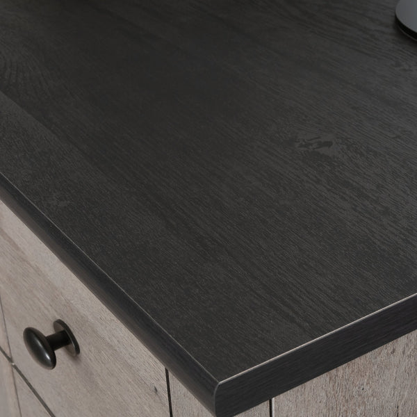 English Elm Computer Desk - Stylish Brown Finish With Ergonomic Design, Organized Storage & Compact Fit For Home Office B356P402765