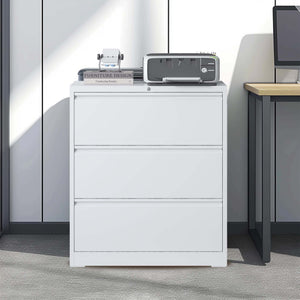 English Elm Lateral Steel Filing Cabinet Two Drawer Locking Anti-tip Home Office Storage W2735P428820
