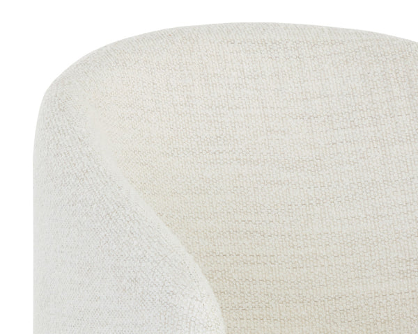 Sunpan Lauryn Lounge Chair - Contemporary Barrelback Design for Modern Living Spaces and Stylish Comfort Merino Pearl