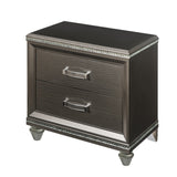 English Elm Dark Champagne 2-Drawer Nightstand