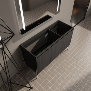 English Elm 48" Freestanding Bathroom Vanity Cabinet with Soft-Close Doors, KD Pack, Ample Storage, No Sink Included W1972P243178