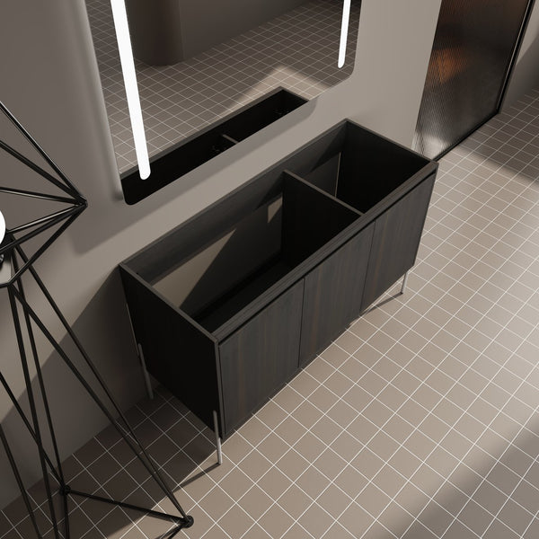 English Elm 48" Freestanding Bathroom Vanity Cabinet with Soft-Close Doors, KD Pack, Ample Storage, No Sink Included W1972P243178