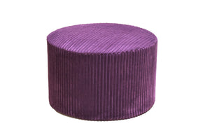 English Elm Corduroy Cube Ottoman Ribbed Upholstery Footrest for Living Room or Bedroom Seating Purple B2748P476013