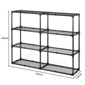 English Elm 4-shelf Wire Shelving Unit with Dust Cover Heavy Duty Steel Rack for Garage Storage W285P166901