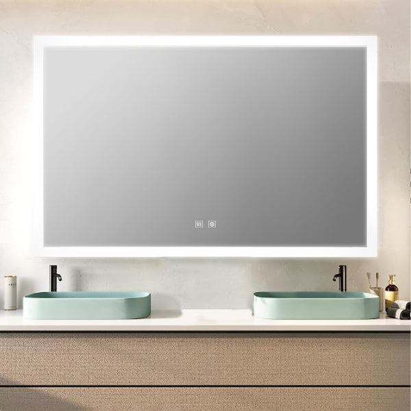 English Elm Aurorium Frameless Led Vanity Mirror with Defogger for Spa Bath or Double Sink B2731P478352