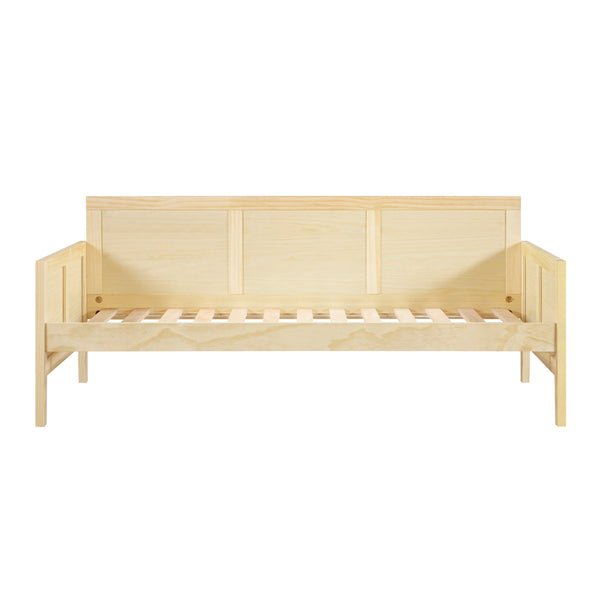 English Elm Daybed Solid Pine Wood Frame Transitional Sofa Sleeper for Studios and Guest Rooms B011S02445